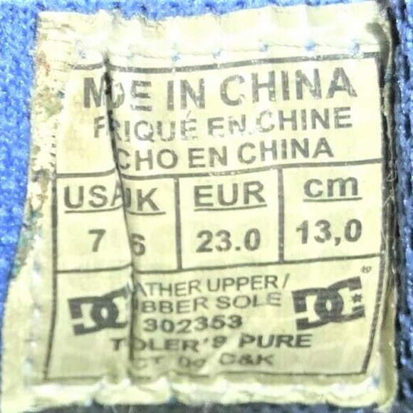 DC Boys RUNNING SHOES Size 7 T Boys Running Shoes - Picture 5 of 5